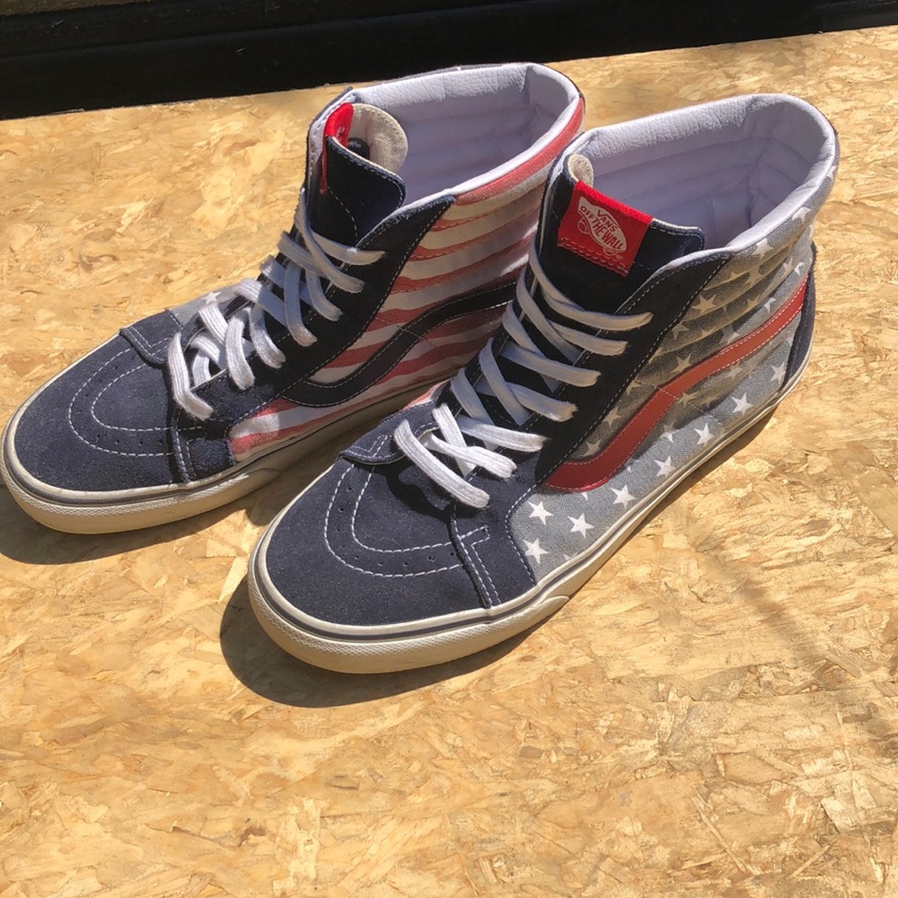 Vans USA American Flag Hi-Top Sneakers